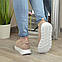 Кросівки жіночі замшеві на шнурівці, колір бежевий, фото 3