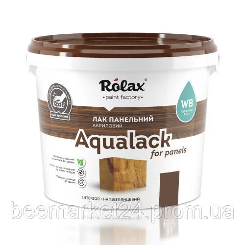 Лак панельний Rolax AQUALACK акриловий Напівглянцевий 3л