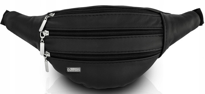 Чоловіча поясна Сумка hotdeal зі шкіри Reverse чорна, фото 1