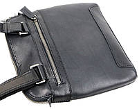 Чоловіча шкіряна Сумка hotdeal на плече Mykhail Ikhtyar, Україна чорна, фото 7