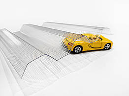 Профільований полікарбонат монолітний TOPLIGHT MICROPRISMA 76/18 прозорий призма 0,9мм 1.040*3.0м