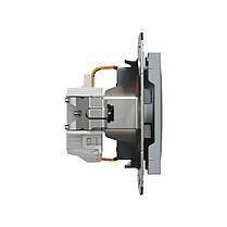 Розетка Schneider Electric Asfora сталь з заземленням внутрішня EPH2900162, фото 6