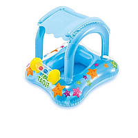 Детский надувной плотик-райдер для плавания Intex 56581, 81 х 66 см