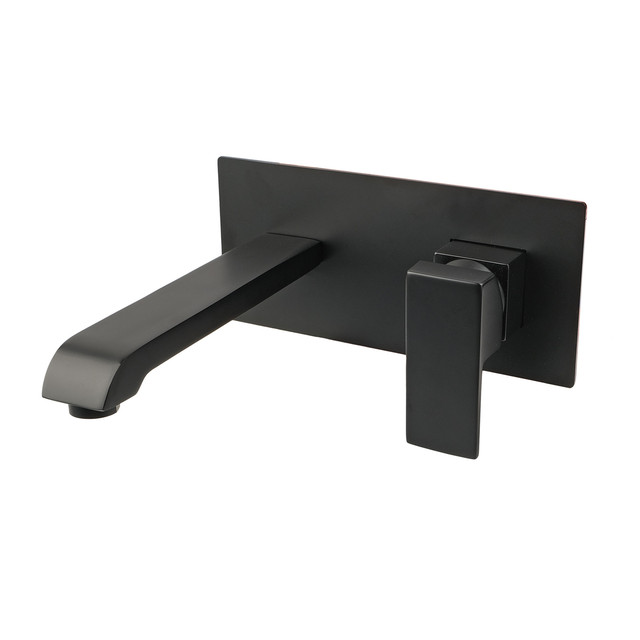 Змішувач для умивальника прихованого монтажу KGRB-04 латунний чорного кольору.