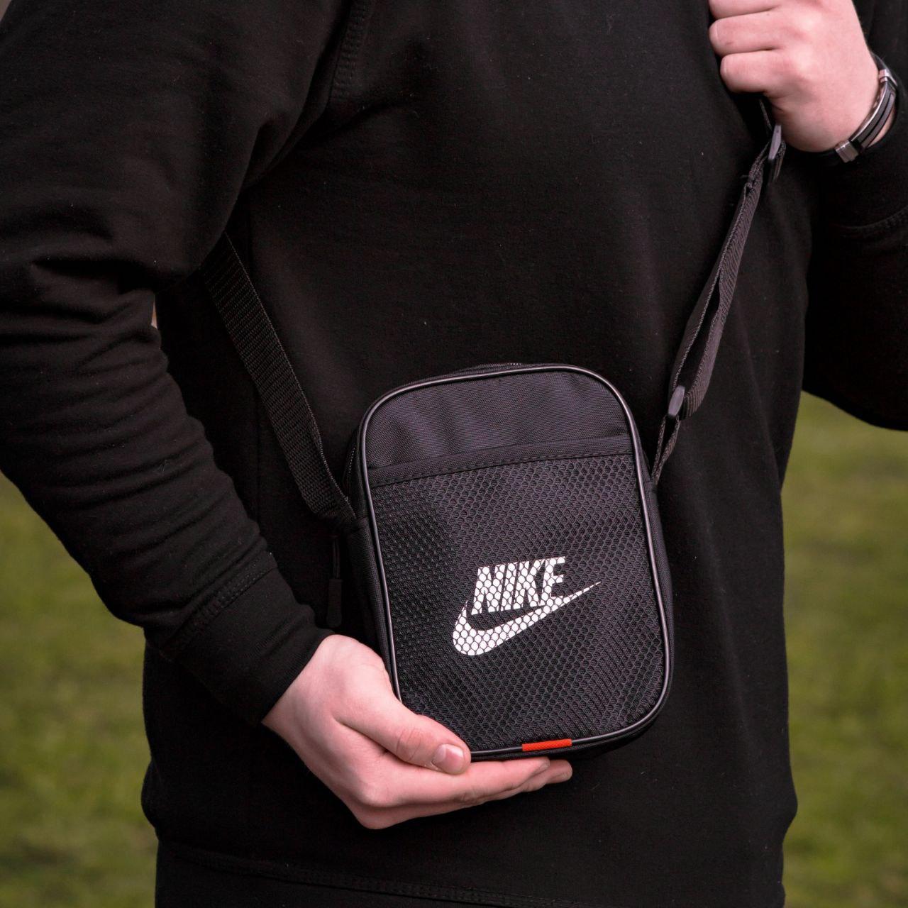 Месенджер Nike чорний Оксфорд ⁇ Сумка через плече Найк барсетка
