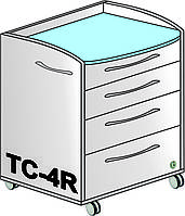 Столик стоматологический мобильный ТC-4R