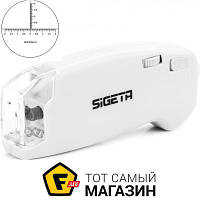Оптичний мікроскоп навчальний Sigeta MicroGlass 40x R/T зі шкалою (65136) 40