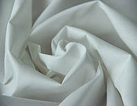 Поплин итальянский хлопковый с эластаном натуральный белый молочный однотонный MI 137
