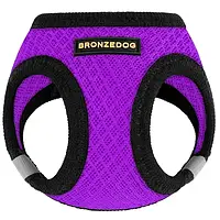 Шлея для собак BronzeDog Mesh Vest, сетчатый нейлон, фиолетовый, 43-53 см