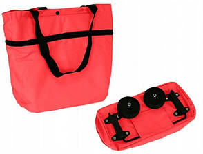 Сумка daymart візка складана для покупок на колесах жовтогаряча, фото 4