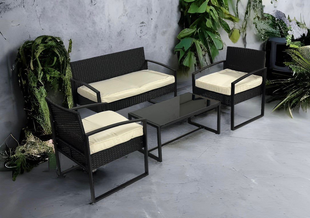 Комплект садових меблів LACESTONE техноротанг ISTANBUL GREY 4 ел