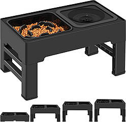 Миска для собак ELS PET подвійна, на підставці з регульованою висотою, миска-лабіринт з плаваючим блюдцем