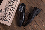 Чоловічі шкіряні туфлі AVA De Lux чорні класичні з натуральної шкіри взуття *ava 24*, фото 4