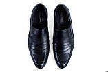 Чоловічі шкіряні туфлі AVA De Lux чорні класичні з натуральної шкіри взуття *ava 24*, фото 10