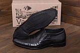 Чоловічі туфлі AVA De Lux (чорні) стильні зручні з натуральної шкіри взуття *ava 28*, фото 2