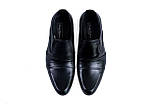 Чоловічі туфлі AVA De Lux (чорні) стильні зручні з натуральної шкіри взуття *ava 28*, фото 10