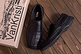 Чоловічі шкіряні туфлі Leon чорні класичні з натуральної шкіри взуття весна осінь *Т Leon*, фото 4