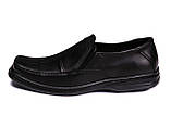 Чоловічі шкіряні туфлі Leon чорні класичні з натуральної шкіри взуття весна осінь *Т Leon*, фото 5