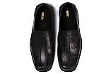 Чоловічі шкіряні туфлі Leon чорні класичні з натуральної шкіри взуття весна осінь *Т Leon*, фото 10