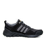 Осінні Весняні чоловічі шкіряні кросівки Adidas Terrex (Адідас Терекс) чорні спортивні з натуральної шкіри на осінь взуття *524*, фото 9