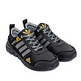 Осінні Весняні чоловічі шкіряні кросівки Adidas Terrex (Адідас Терекс) чорні спортивні з натуральної шкіри на осінь взуття *524*, фото 10