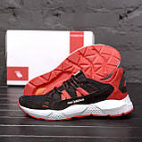 New Balance Black Red чоловічі літні чорно-червоні кросівки сітка нью беланс взуття *NB NzS ч\к сет*, фото 2