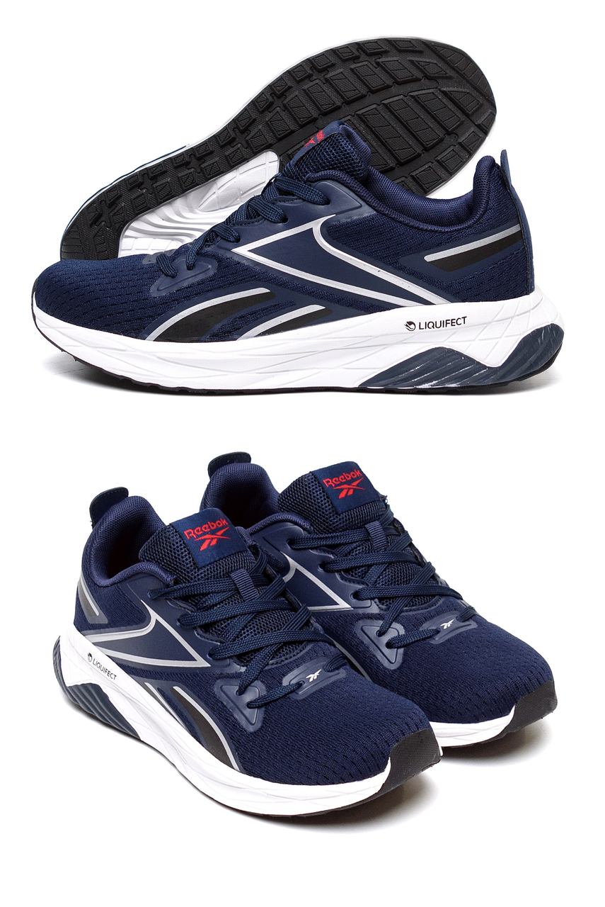 Чоловічі літні кросівки сітка Reebok BLUE взуття *2164-3*, фото 1