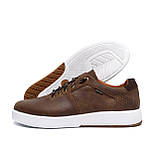 Осінні Весняні чоловічі шкіряні кеди Ortega Aircross коричневі зручні з натуральної шкіри на осінь взуття *83/2кор.кр(б)*, фото 4