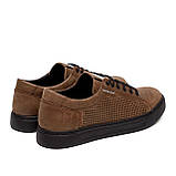 Чоловічі літні шкіряні кеди з натуральної шкіри Kristan перфорація на літо взуття *кед 119 к.ч*, фото 5