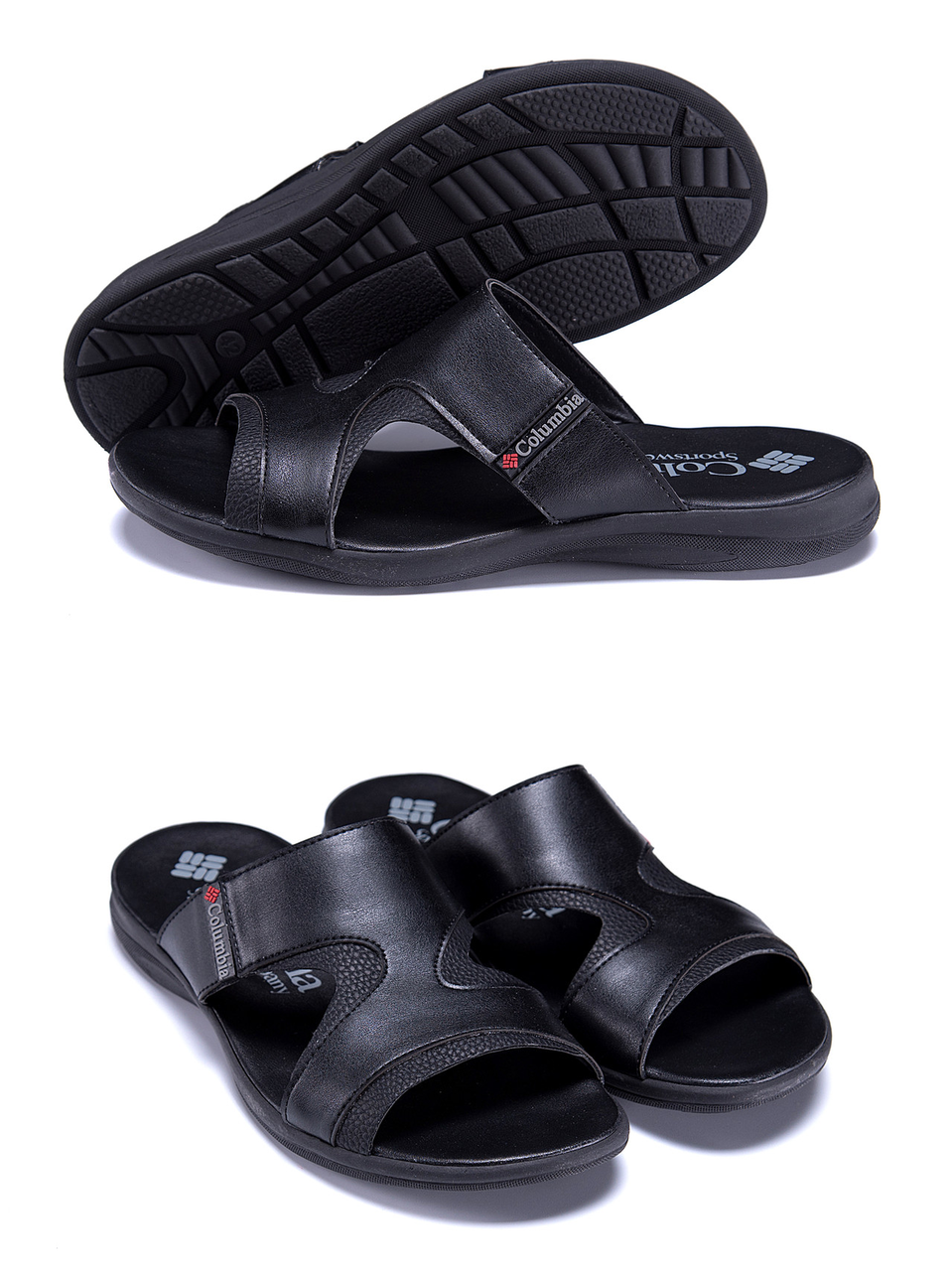 Літні чоловічі шльопанці Colum, чорні повсякденні тапочки на літо взуття *ХС*, фото 1