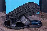 Літні чоловічі шльопанці Colum, чорні повсякденні тапочки на літо взуття *ХС*, фото 2