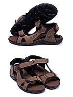 Чоловічі літні шкіряні сандалі з натуральної шкіри оливковий на літо *е ол. active*