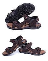 Чоловічі шкіряні літні коричневі сандалі з натуральної шкіри взуття на літо *е кор. active*