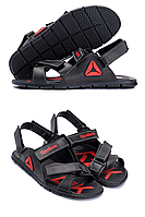 Чоловічі шкіряні сандалі з натуральної шкіри Reebok на літо взуття *С2 ч\красн*