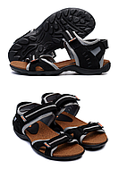 Чоловічі шкіряні сандалі з натуральної шкіри Nike на літо взуття *N 73 ч/сер*