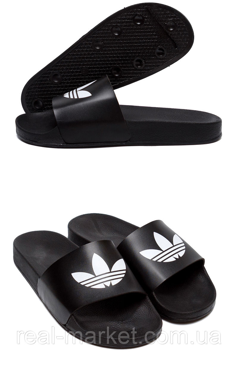 Чоловічі літні шльопанці Adidas black на літо взуття *М 220-1*, фото 1