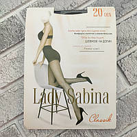 Колготки капронові жіночі Lady Sabina 20DEN класика розмір 3 NERO (чорні) 20024819