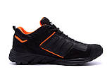 Осінні Весняні чоловічі шкіряні кросівки Adidas Terrex (Адідас) чорні якісні з натуральної шкіри на осінь взуття *A3 ч/ор Н*, фото 9