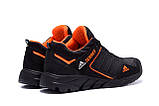 Осінні Весняні чоловічі шкіряні кросівки Adidas Terrex (Адідас) чорні якісні з натуральної шкіри на осінь взуття *A3 ч/ор Н*, фото 11