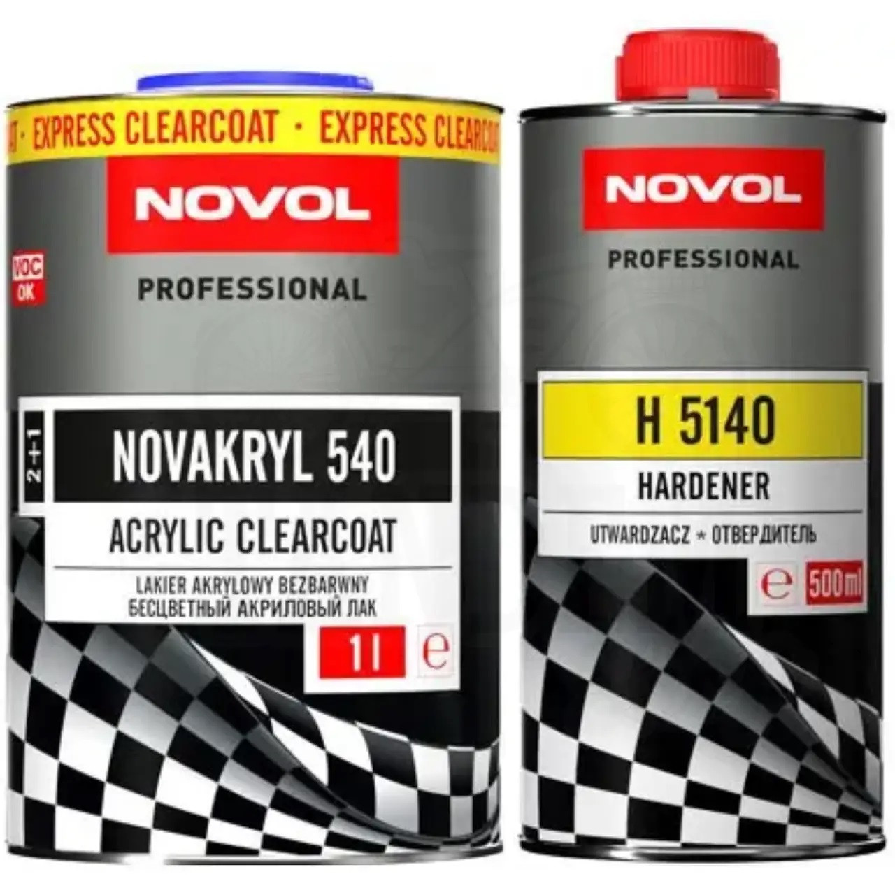 Автомобільний швидкий акриловий лак Novol 540 SR 1л + 0,5 л