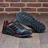 Весняні чоловічі шкіряні кросівки Adidas Terrex (Адідас) чорні повсякденні з натуральної шкіри на весну взуття *ТР-1-д-ч/к*, фото 5