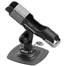 Тримач спінінга BORIKA FASTen HTp225 чорно-сірий з монтажною системою FMp225 для кріплення на поверхні човна ПВХ (01.03.001.06.01)