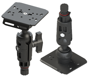 Алюмінієва платформа для ехолота BORIKA FASTen SLr110 для монітора до 7" з кульовим з'єднанням 1.5" (38 мм) (01.04.045.01.55)