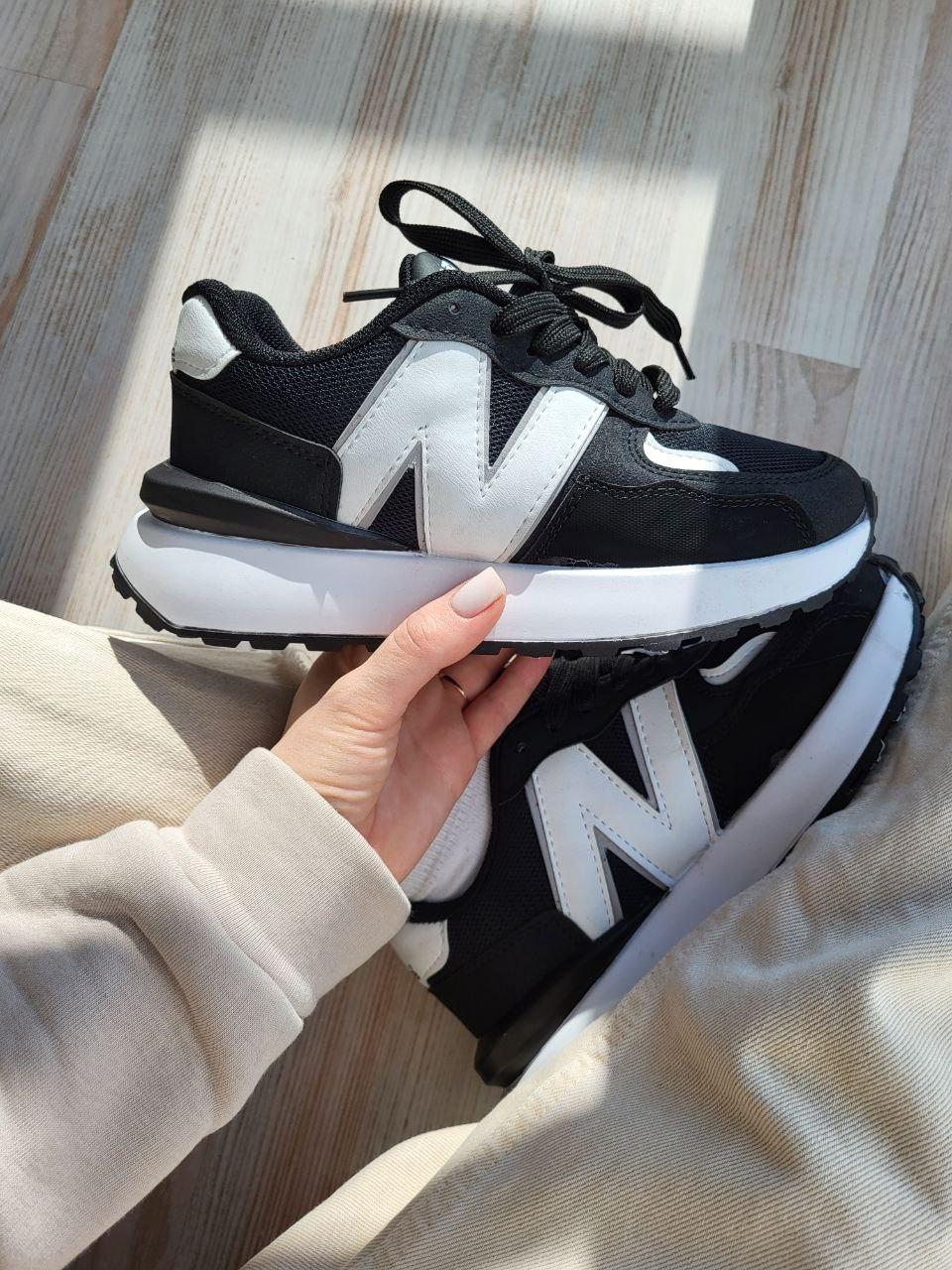Кросівки жіночі New Balance Black White чорний літні текстильні легкі круті молодіжні весна літо, фото 1
