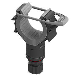 Тримач з притискачем BORIKA FASTen Rh100 чорно-сірий для фіксації предметів d від 15 до 50 мм (01.13.008.01.01)