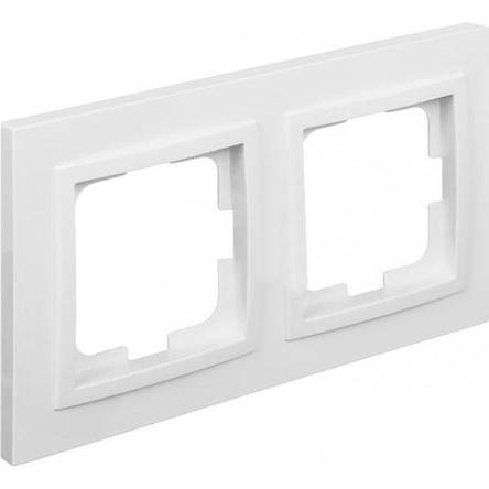 Рамка двомісна універсальна білий 156x85 мм, фото 2