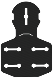 ПВХ кріплення BORIKA FASTen Pm218 чорне тип MOLLE для кріплення сумок під замок моделі Fs218 (01.20.010.01.01)