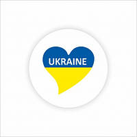Стикер "UKRAINE" 42 мм (24 шт. / аркуш)