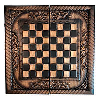 Шахматы, нарды оформлены уникальной резьбой, 60*30*9см, арт.191131