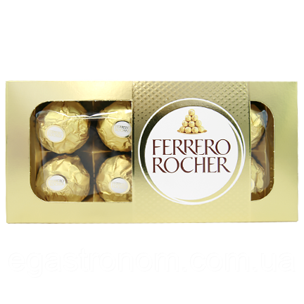 Цукерки Ферреро Роше Ferrero Rocher 100g 8шт/ящ (Код: 00-00014171), фото 1